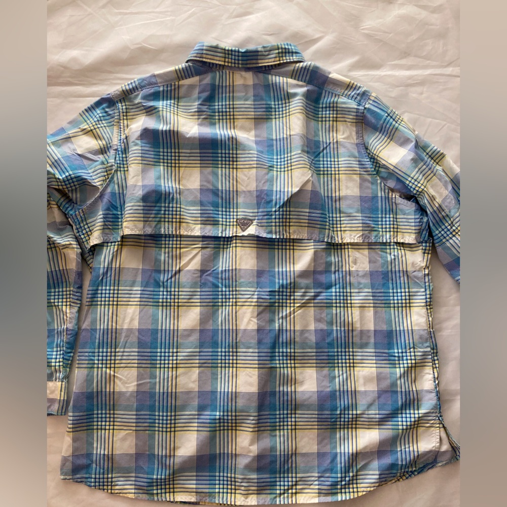 Columbia PFG Super Bahama Long Sleeve Women XL Fishing Shirt MultiColored Plaid - Picture 2 of 16